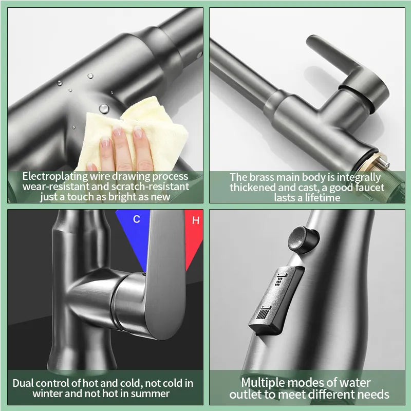 Splash-proof rotating faucet