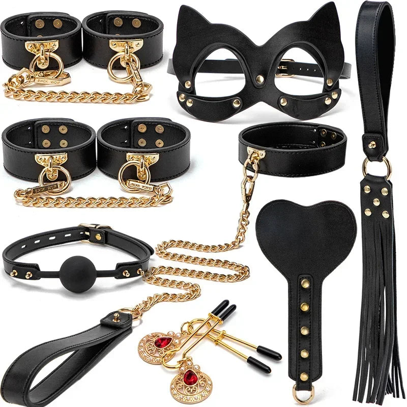 Leather Bondage Sex Toys for Women