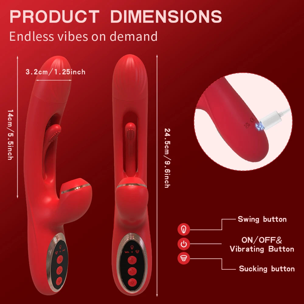 Tapping Flapping Vibrator for Women