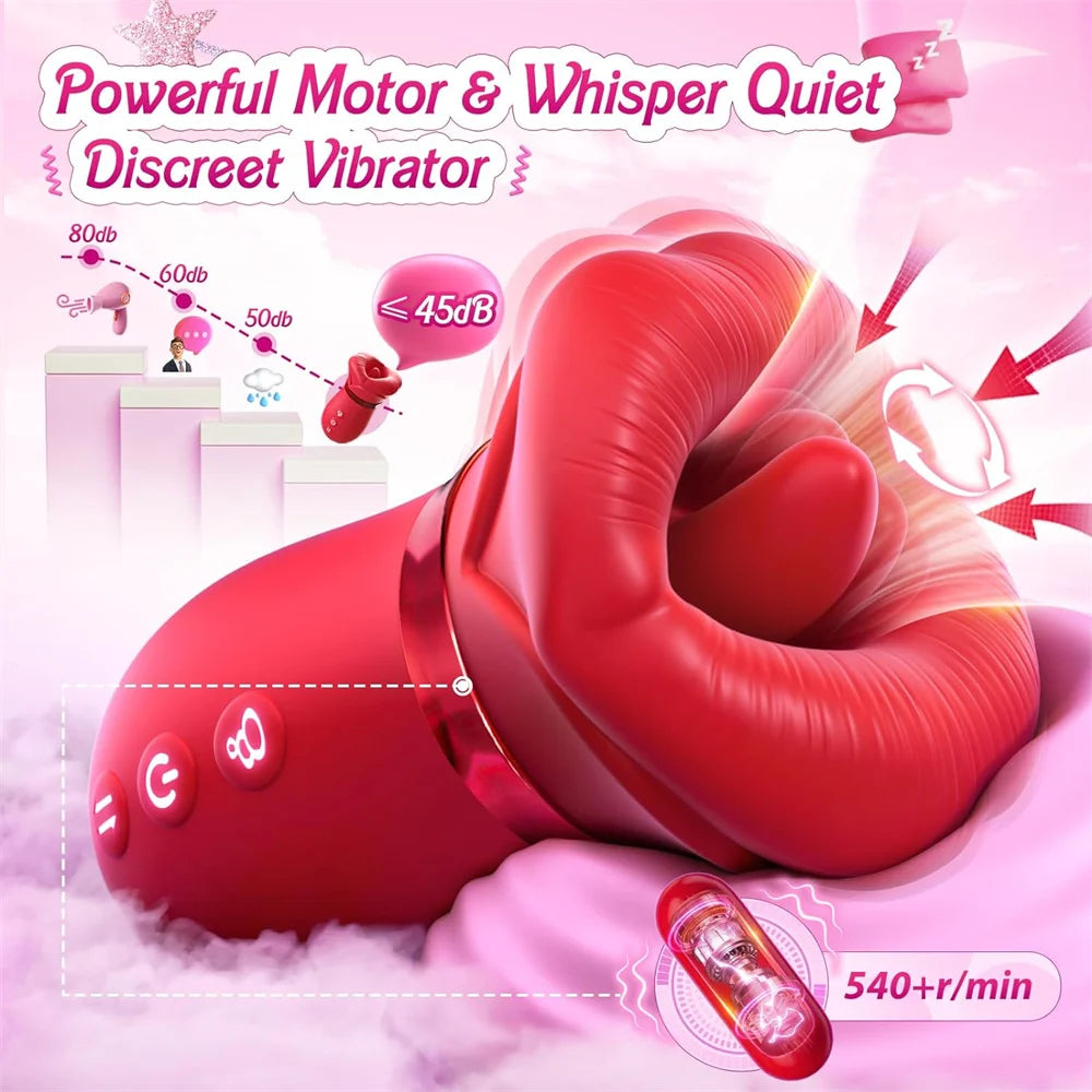 Rose Tongue Sucking Vibrator Sex Toy for Women