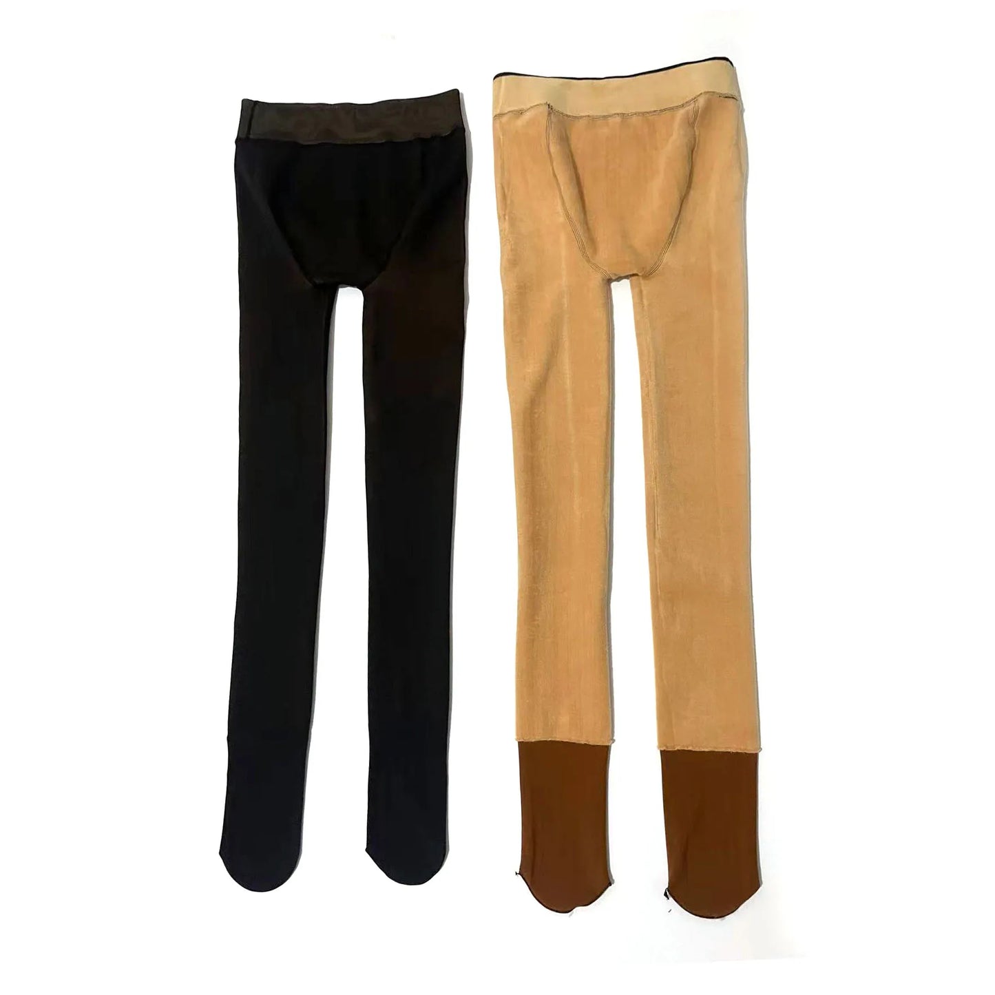 Women Winter Translucent Fleece Tights