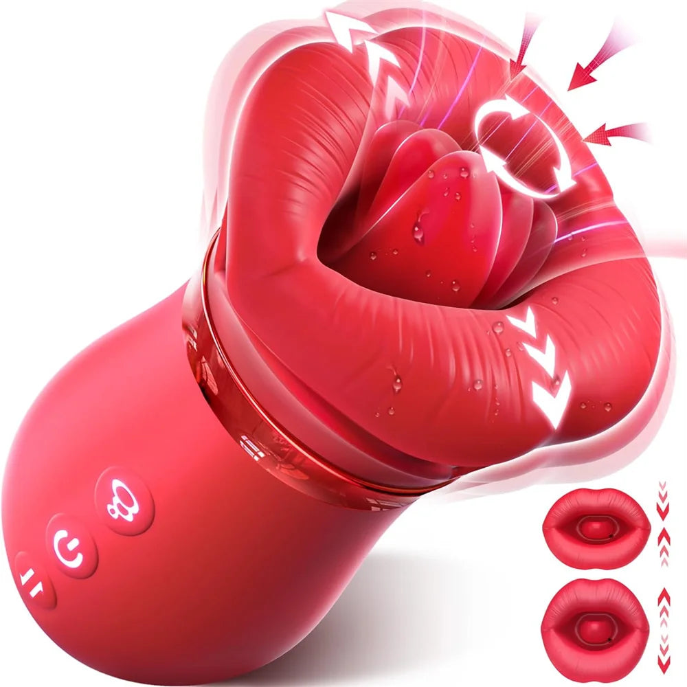 Rose Tongue Sucking Vibrator Sex Toy for Women
