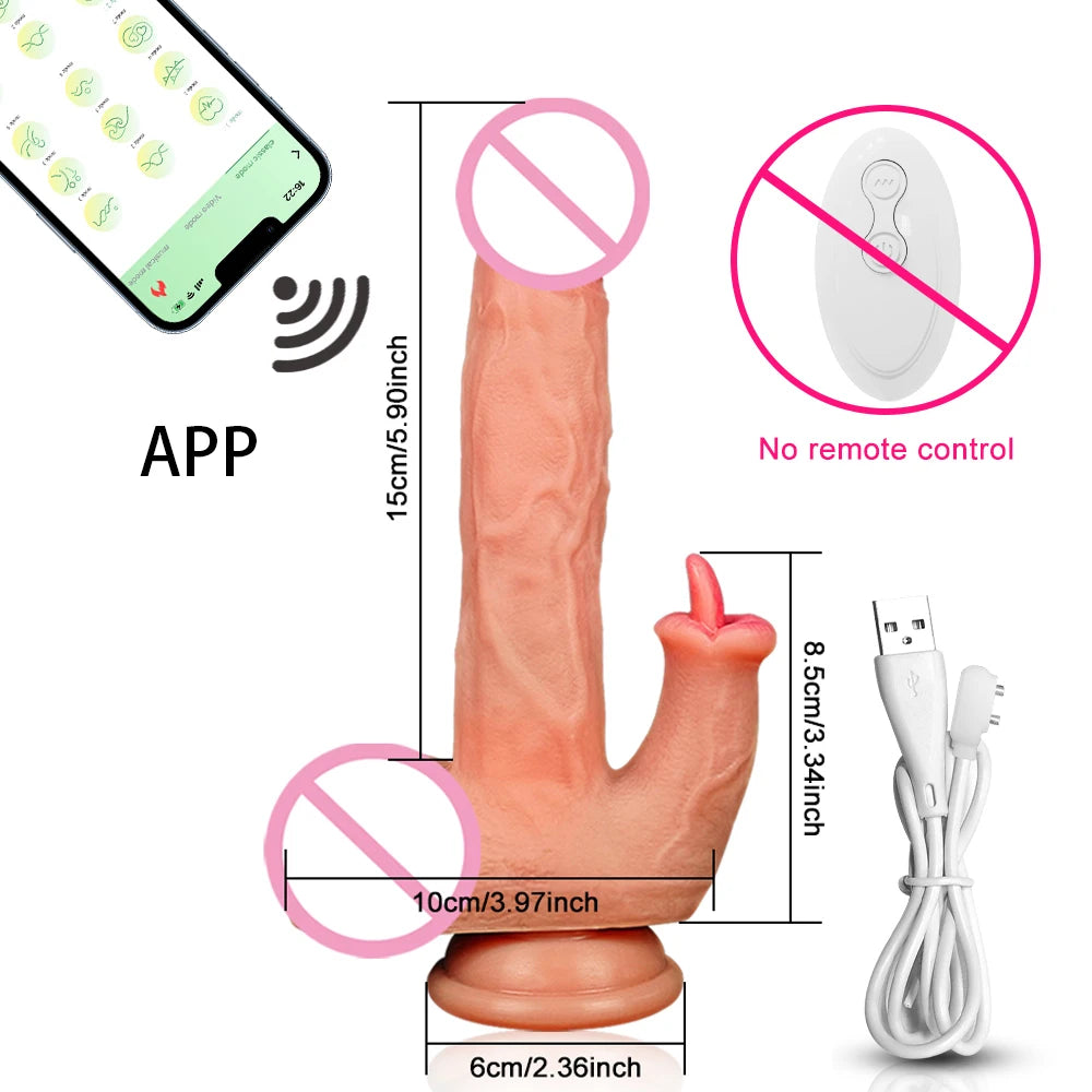 Thrusting Realistic Dildo for Women