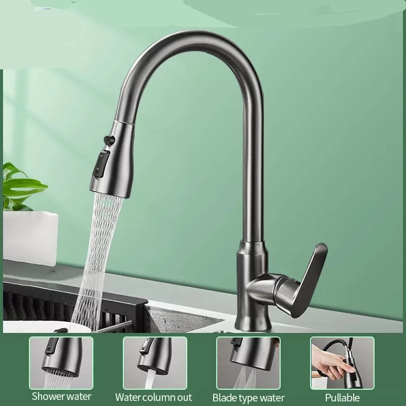 Splash-proof rotating faucet