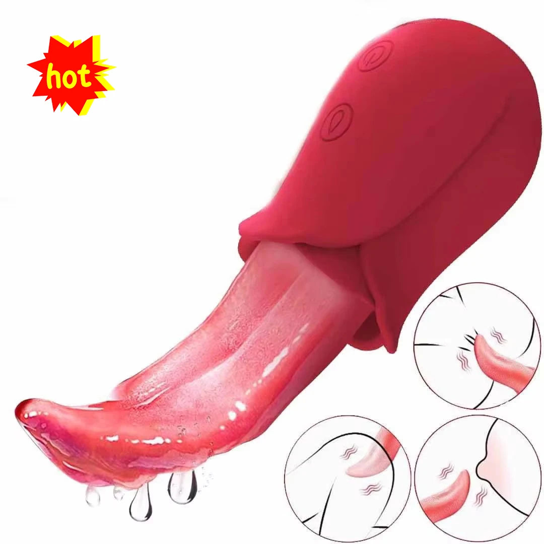 Nipple Vagina Tongue Vibrator Sex Toys for Unisex