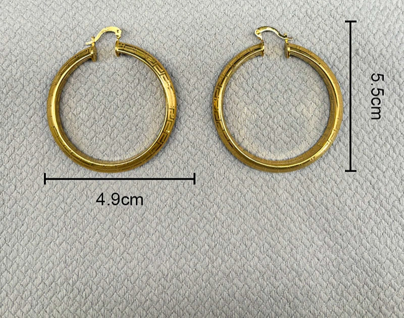 18K Gold Plated Hoop Earrings for Women