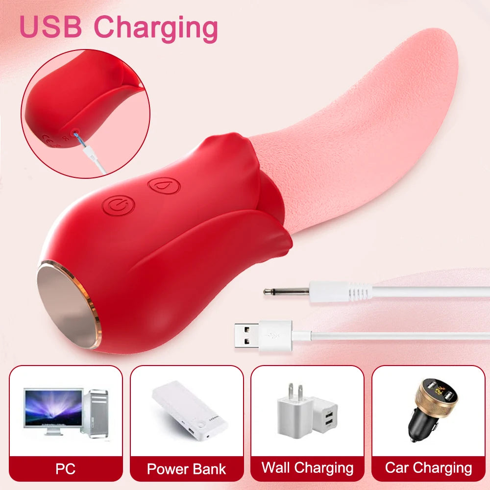 Nipple Vagina Tongue Vibrator Sex Toys for Unisex