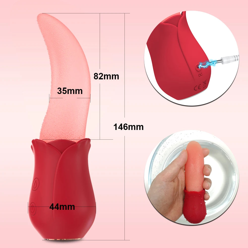 Nipple Vagina Tongue Vibrator Sex Toys for Unisex