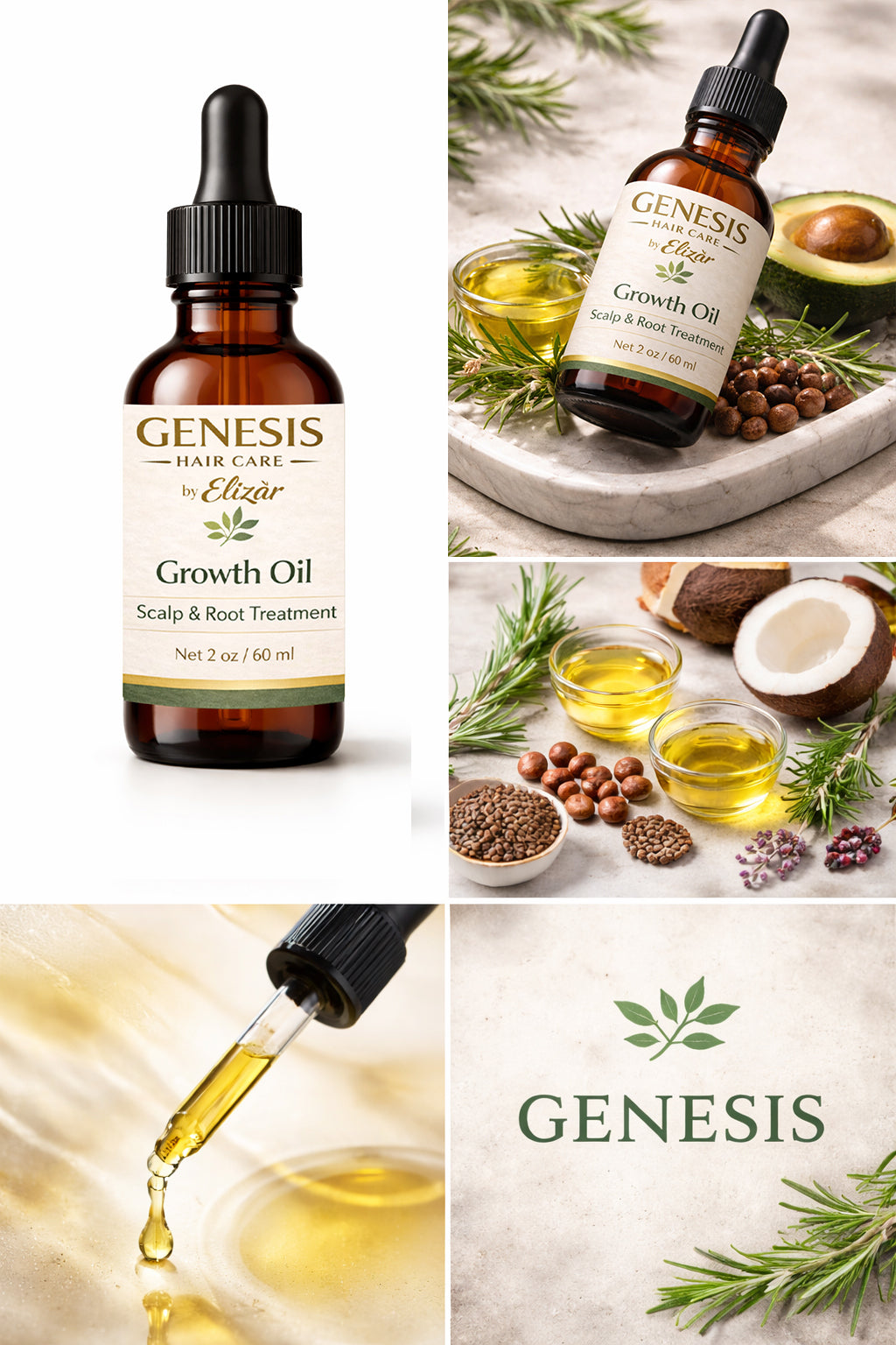 Genesis Growth Oil by Elizàr – Scalp & Root Treatment