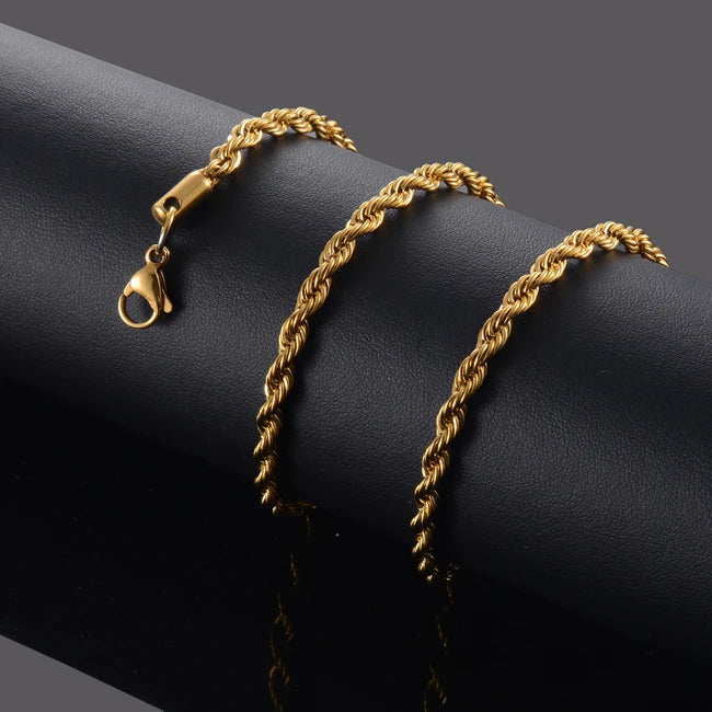 18k Gold Plated Necklace for Men Women