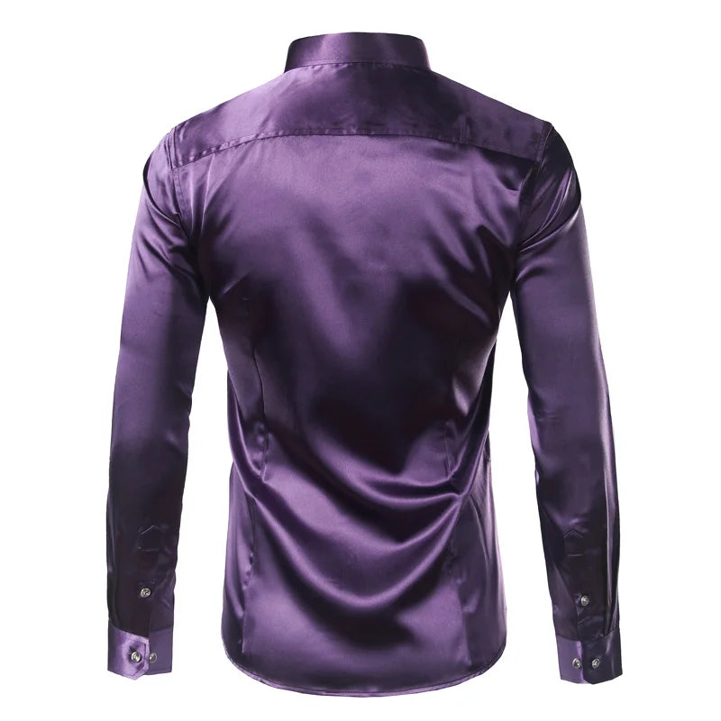 Satin Smooth Men Silk Shirt