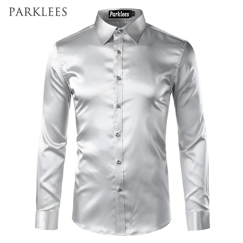 Satin Smooth Men Silk Shirt