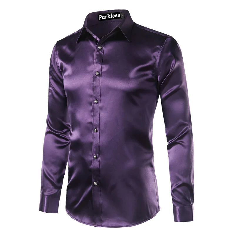 Satin Smooth Men Silk Shirt