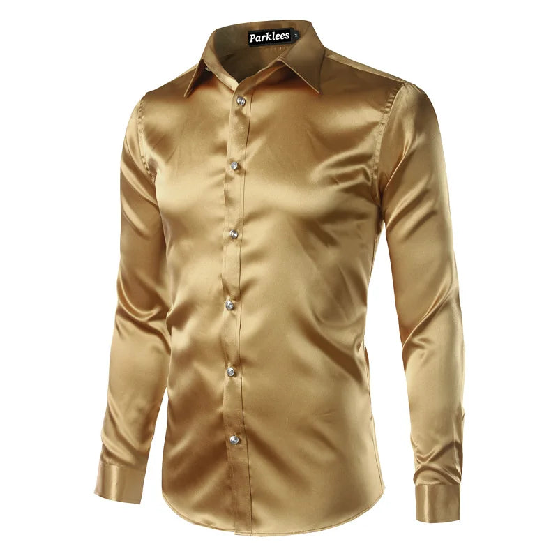 Satin Smooth Men Silk Shirt