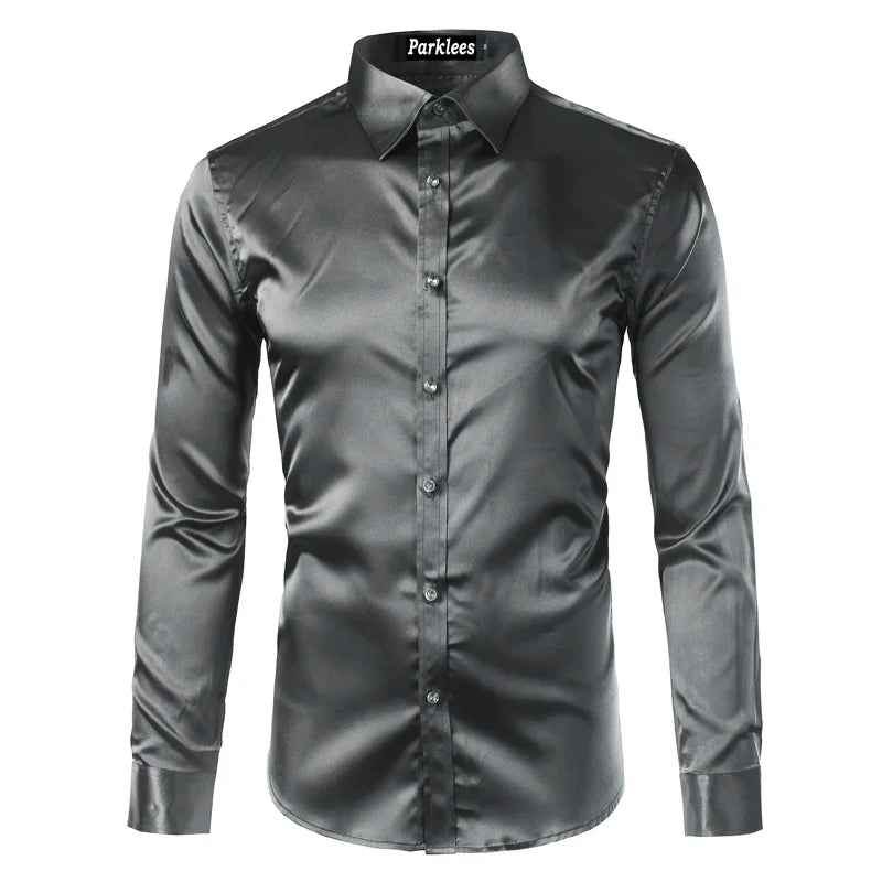 Satin Smooth Men Silk Shirt