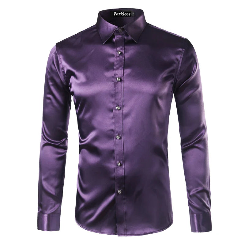 Satin Smooth Men Silk Shirt