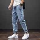 Spring Summer Black Blue Cargo Jeans