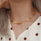 18K Gold Plated Waterproof Necklace Bracelet Set