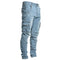 Multi Pockets Elastic Jeans Wear