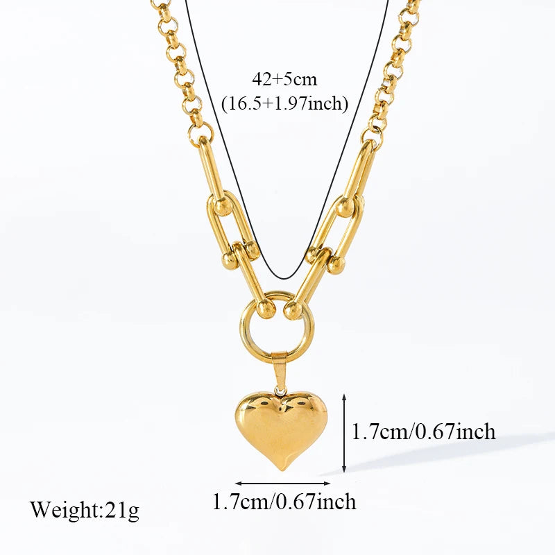 Heart Shape Pendant Necklace For Women