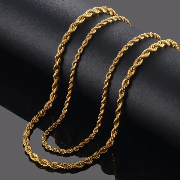 18k Gold Plated Necklace for Men Women