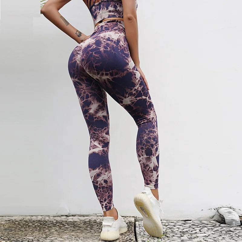 Seamless Tie-Dyed Yoga Sets