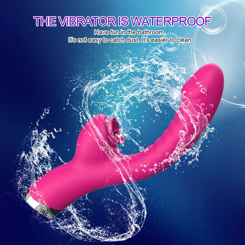 Tongue Licking Vibrator 2 In 1 For Women Sex Toys