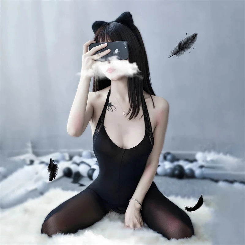 Women's Mesh Lingerie Bodysuit