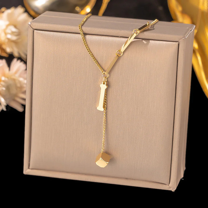 Initial Letter Necklace for Women