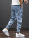 Spring Summer Black Blue Cargo Jeans