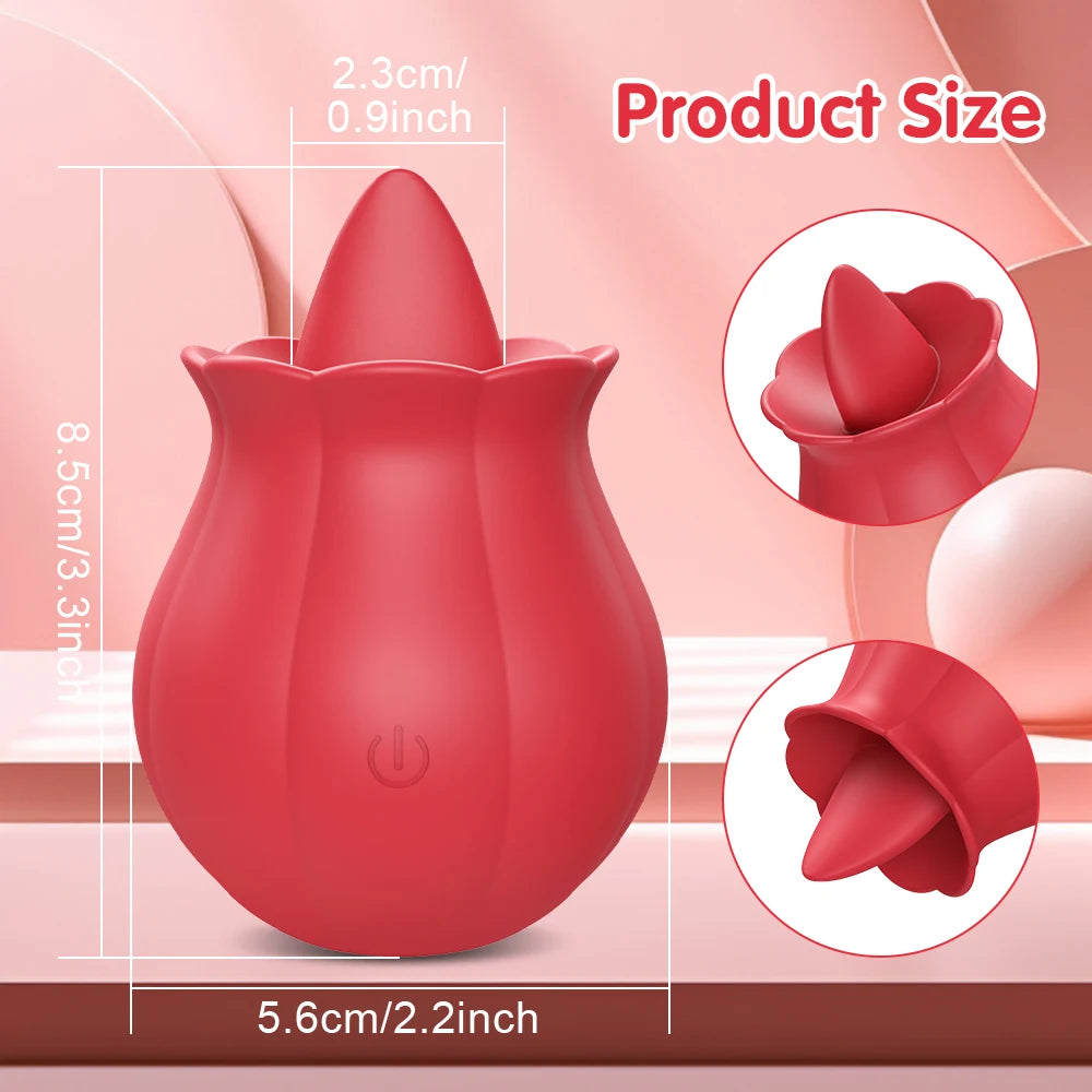 Rose Licking Vibrator Nipple Sex Toys for Women