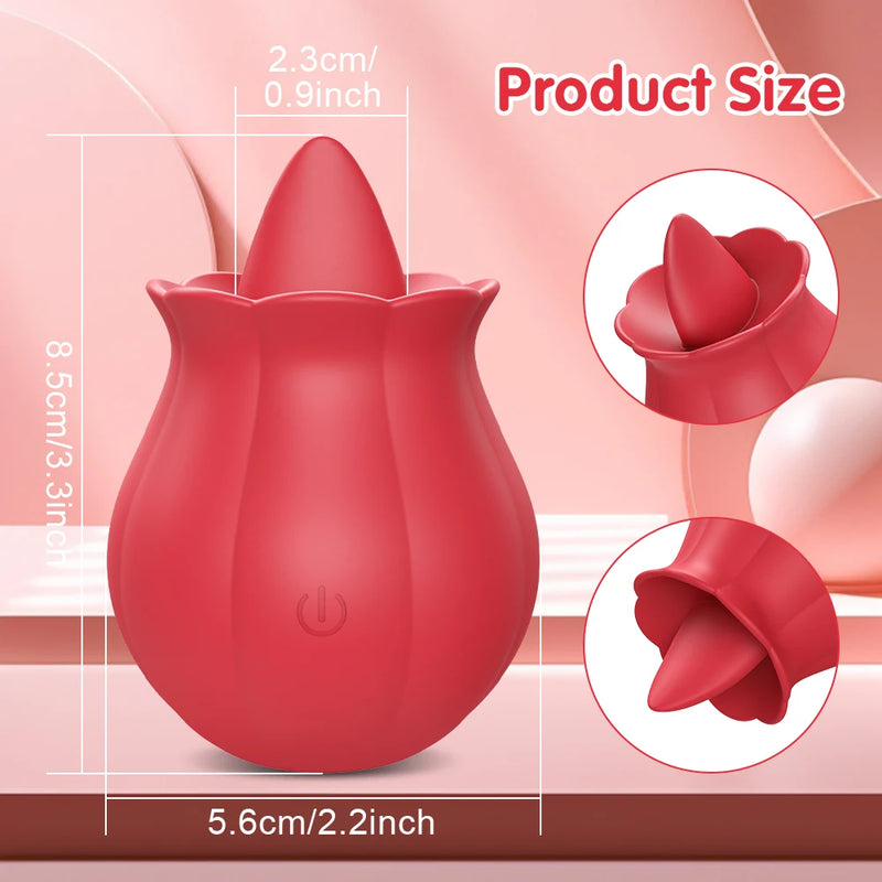 Rose Licking Vibrator Nipple Sex Toys for Women