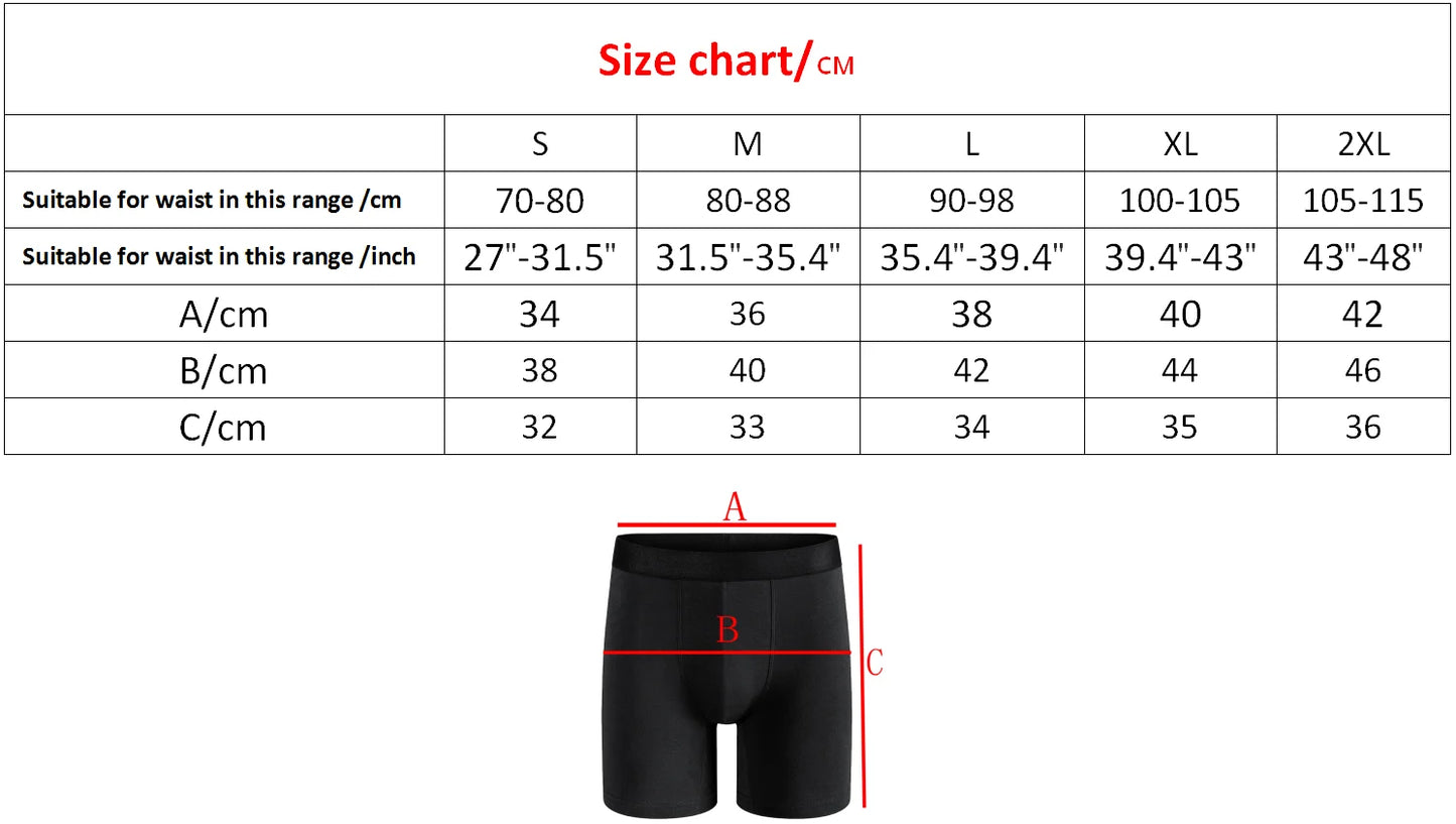 10pcs Mid-Long Boxer Shorts Men Underwear