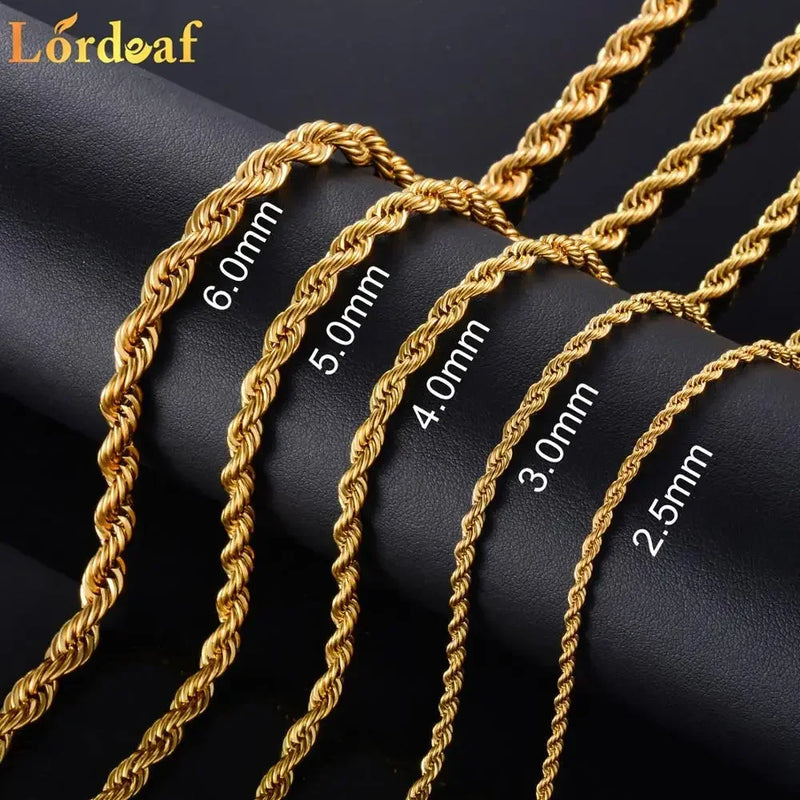 18k Gold Plated Necklace for Men Women