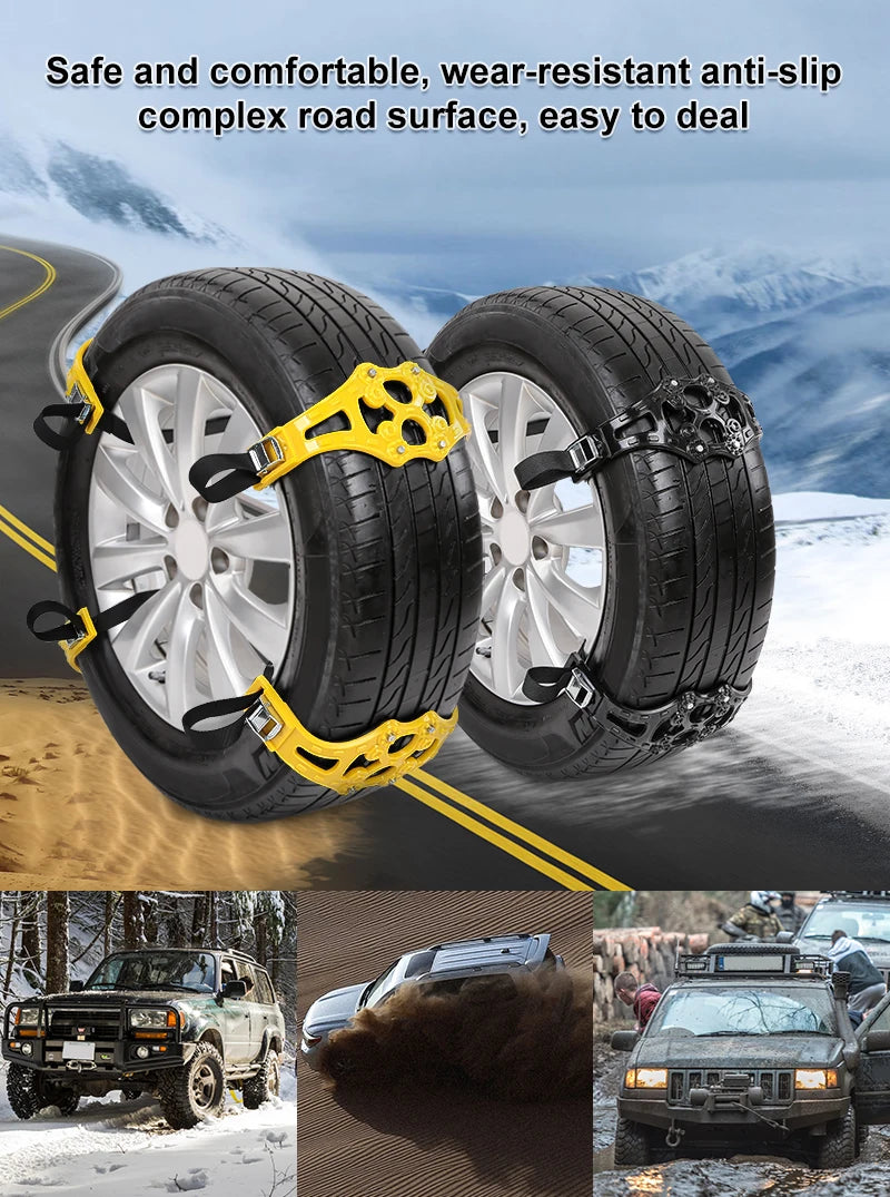 Anti-Skid Wheel Chains Belt Strap