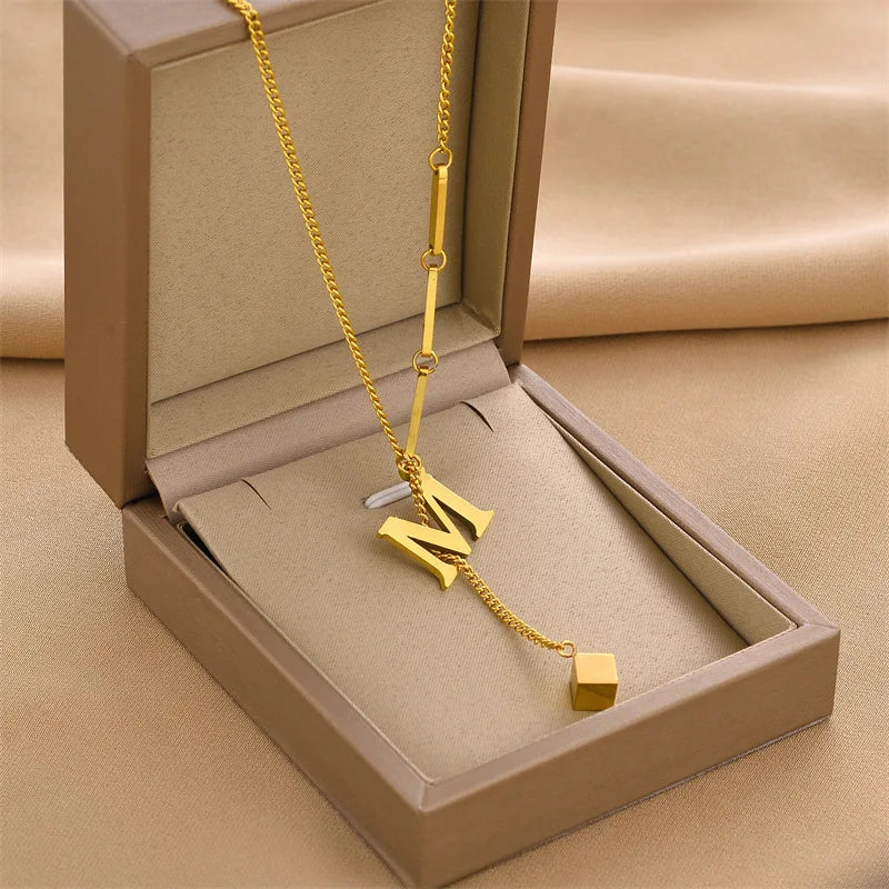 Initial Letter Necklace for Women