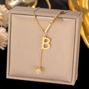 Initial Letter Necklace for Women