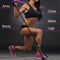 Yoga pilates bar stick with band