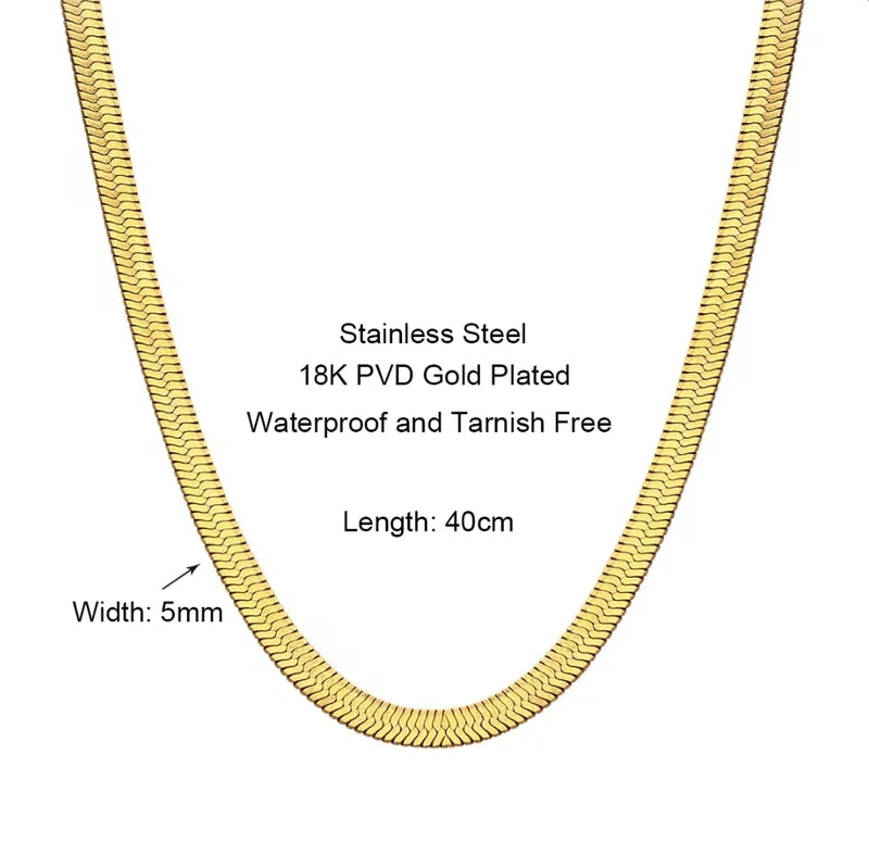 18K Gold Plated Stainless Steel Necklace