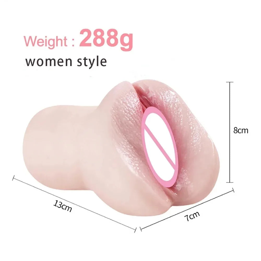 2 in 1 Silicone Sex Toys Male Masturbation Cup