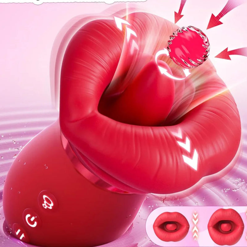 Rose Tongue Sucking Vibrator Sex Toy for Women