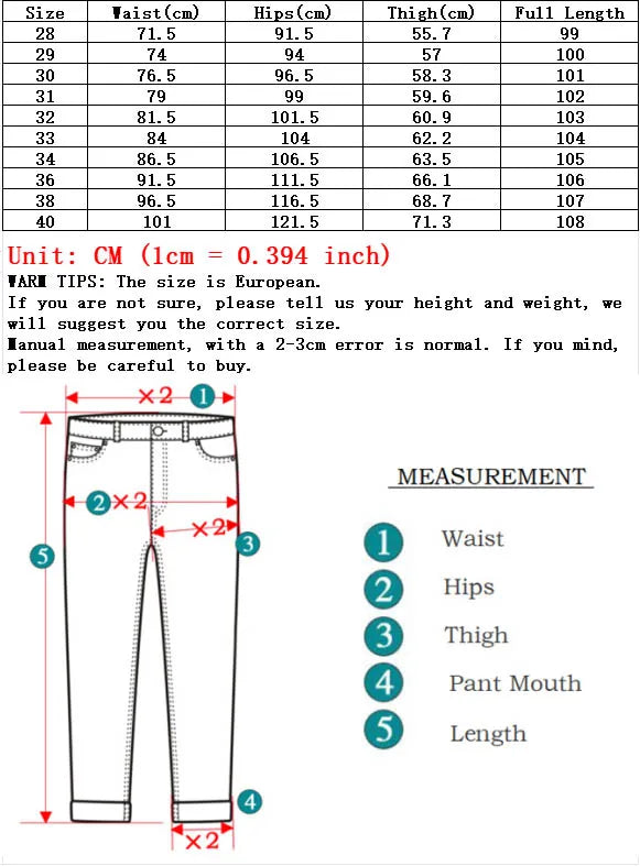 Men Straight Leg Classic Jeans