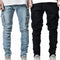 Multi Pockets Elastic Jeans Wear