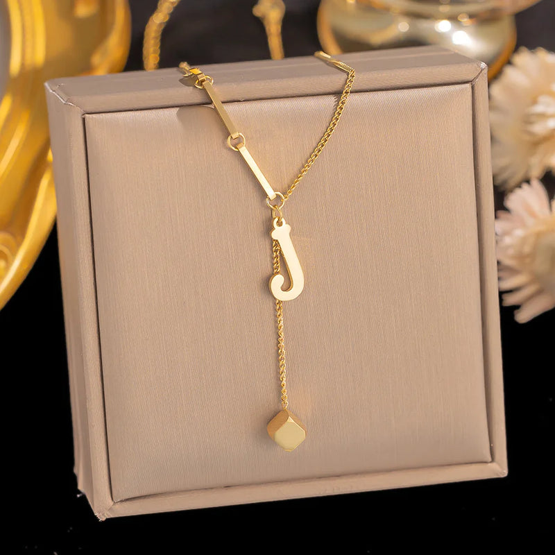 Initial Letter Necklace for Women