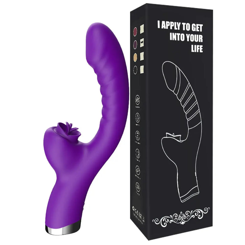 Tongue Licking Vibrator 2 In 1 For Women Sex Toys