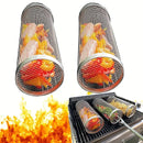 Portable BBQ Rolling Grill Basket!