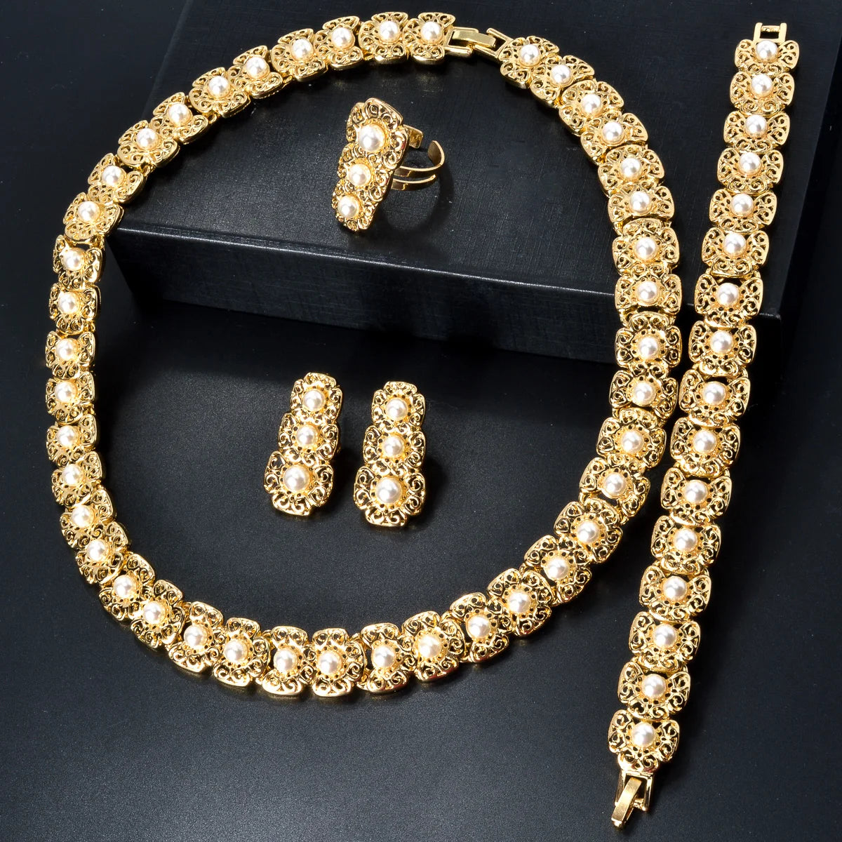 Earring, Necklace, Bracelet & Ring Set