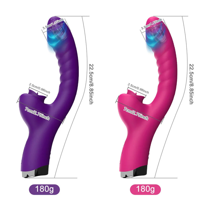 Tongue Licking Vibrator 2 In 1 For Women Sex Toys