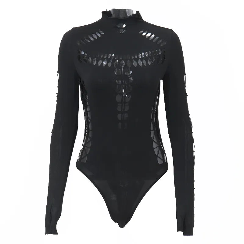 Women's High Collar Bodysuit