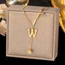 Initial Letter Necklace for Women